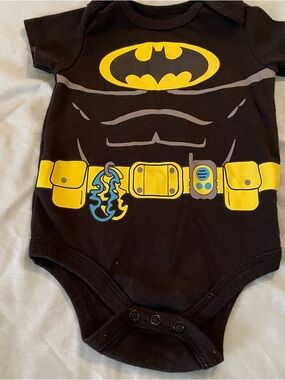 Batman Black and Yellow Graphic Baby One-Piece Bodysuit